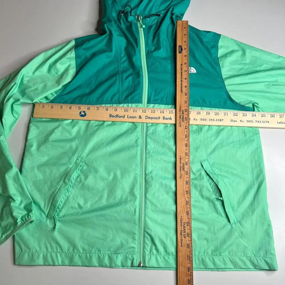 The North Face WindWall Jacket Men’s Large Green Teal Windbreaker Hooded Lightwe